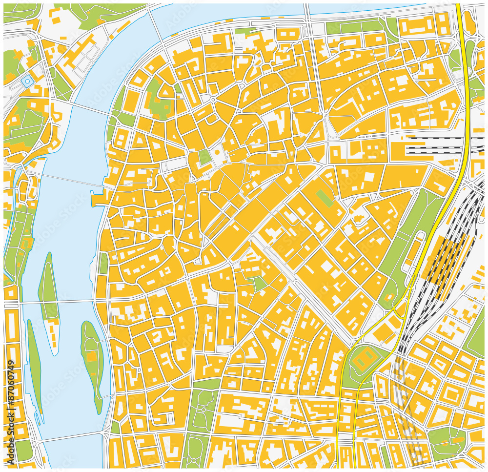 Naklejka premium Prague city map