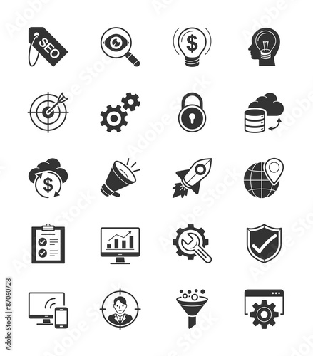 SEO & Internet icon set 1 on White Background - Vector Illustration