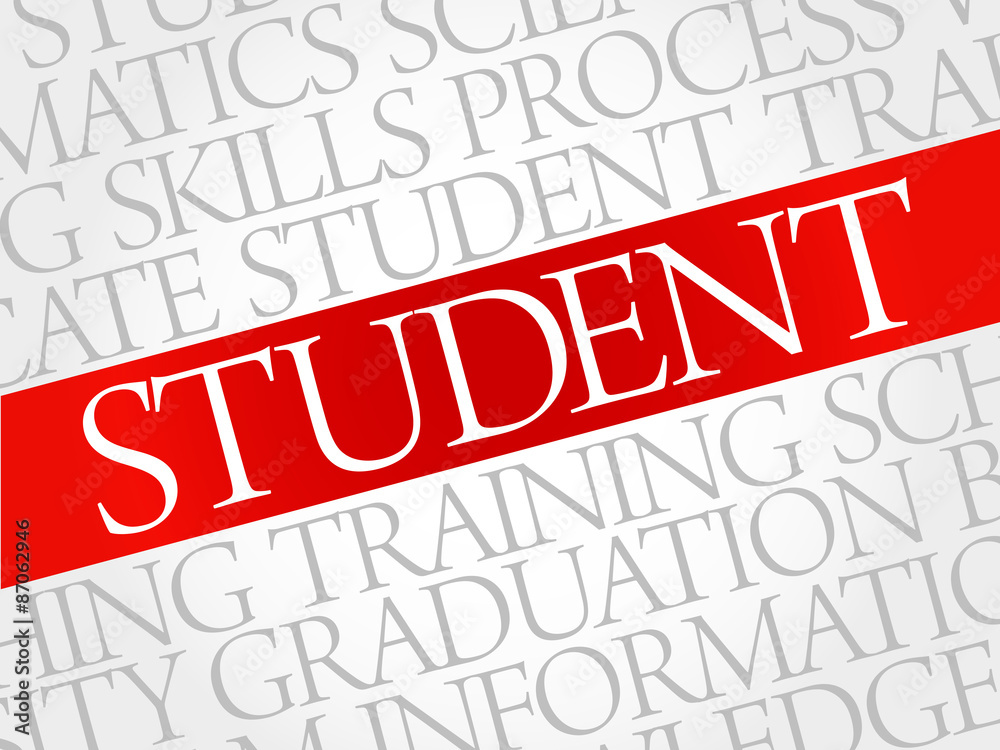 STUDENT word cloud, education concept STUDENT word cloud, education concept