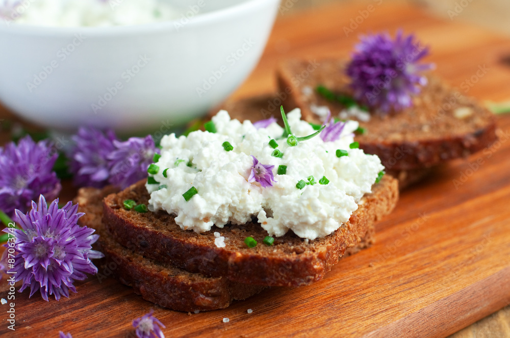 bread with fresh chives bread with fresh chives