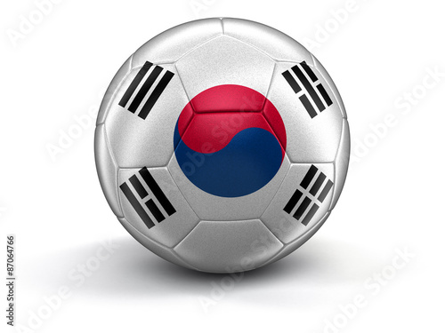 Soccer football with South Korean flag. Image with clipping path Free Download Soccer football with South Korean flag. Image with clipping path - GFXLoad