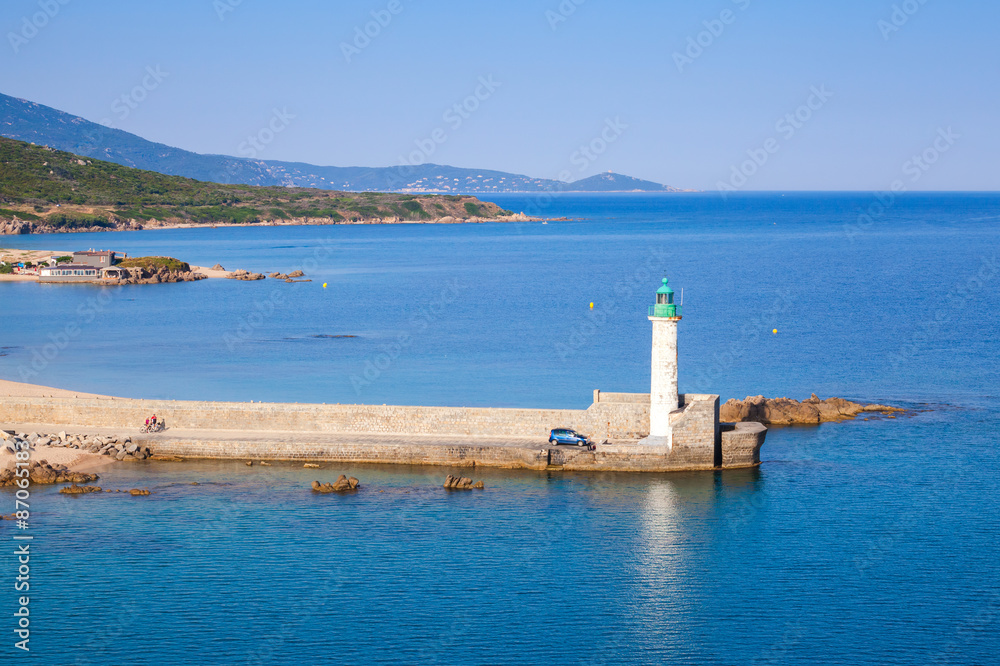 Lighthouse of Propriano port, Corsica, France