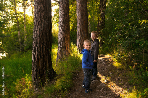 Children in forest © mizina