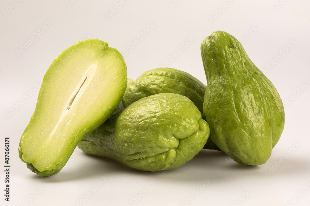 The chayote (Sechium edule) is a vegetable native to south ameri The chayote (Sechium edule) is a vegetable native to south ameri
