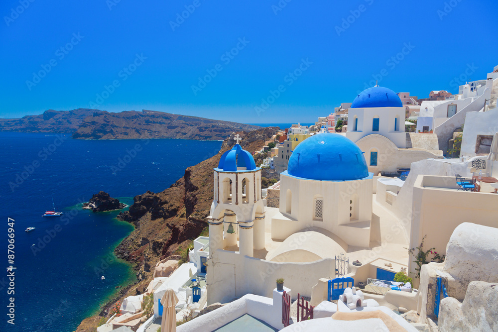 Oia, Santorini island, Greece - obrazy, fototapety, plakaty 