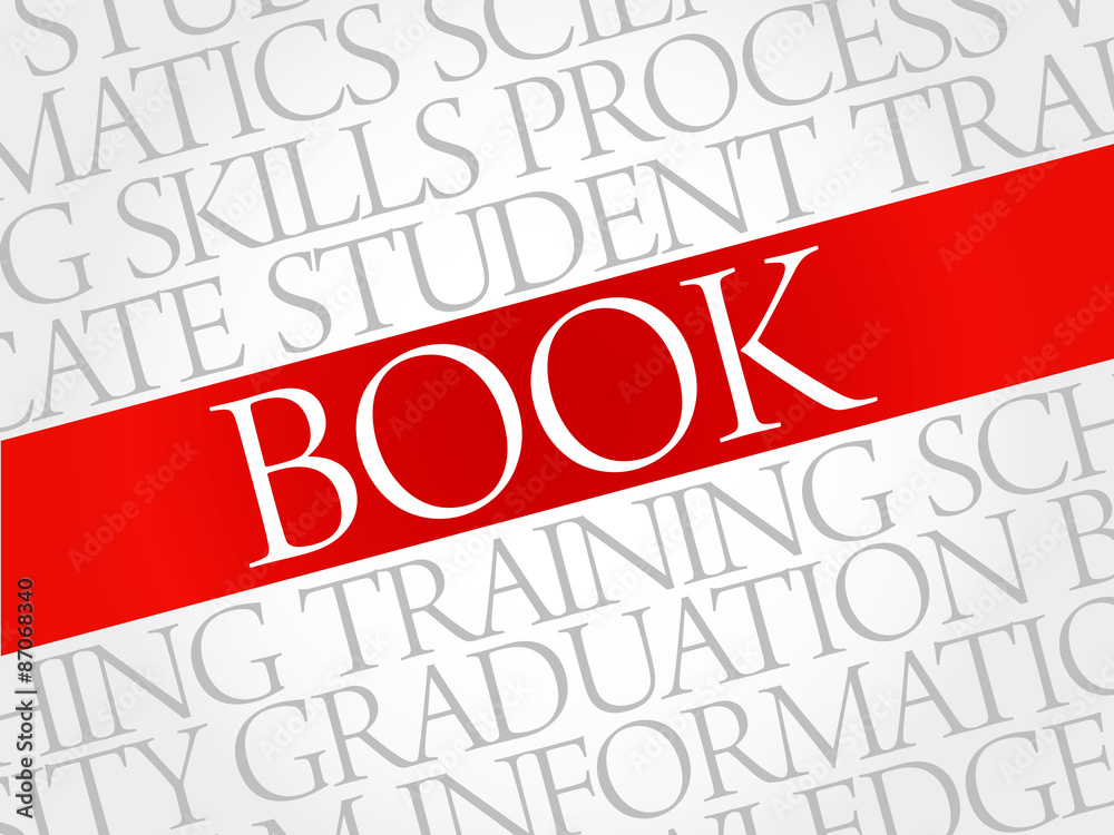BOOK word cloud, education business concept BOOK word cloud, education business concept