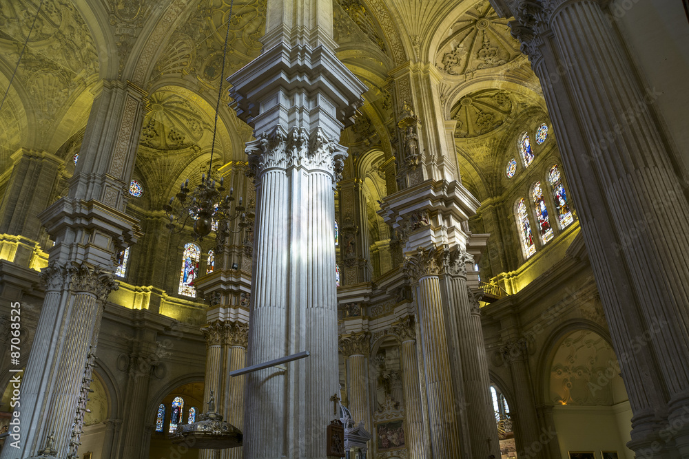 Interior of Malaga Cathedral