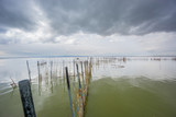 Stormy clouds over the natural park of the Albufera, Valencia