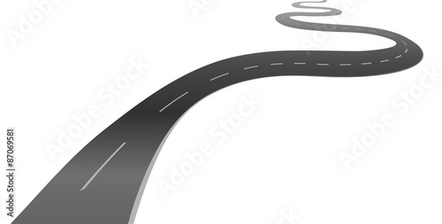 winding road highway background vector illustration