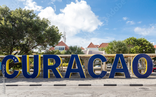 Blue Curacao Sign photo