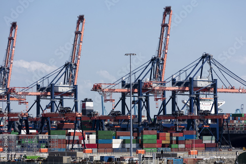 Container terminal in harbour