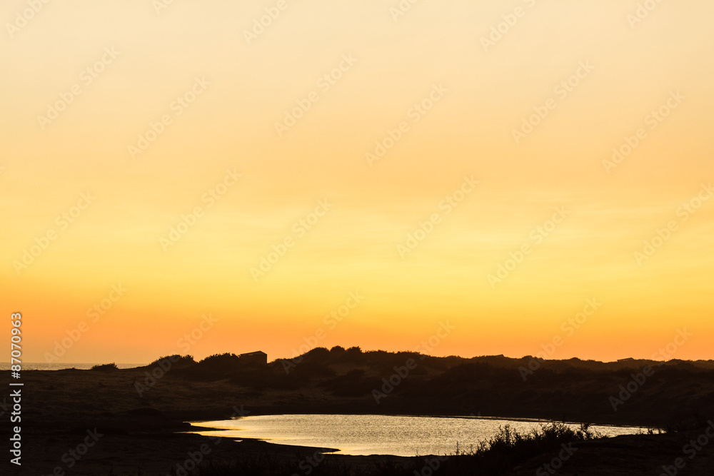Sonnenuntergang am Strand, Oranjemund