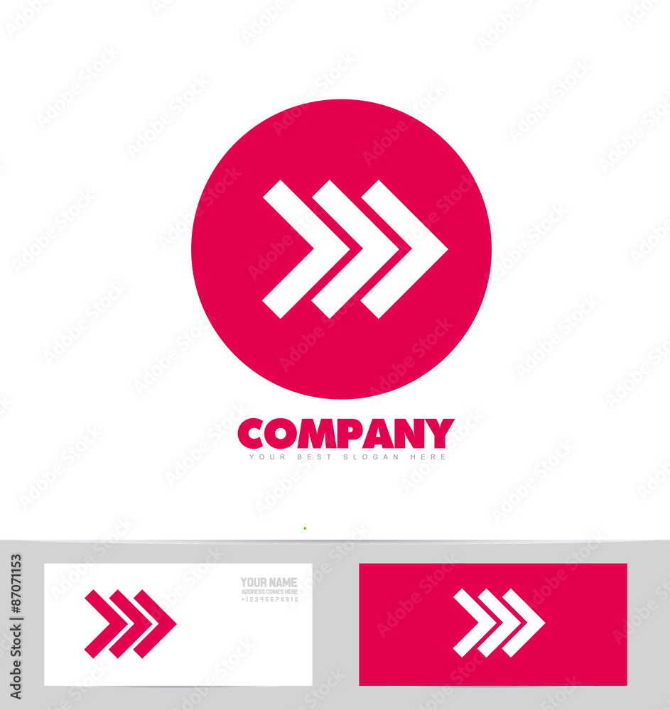 Vector company logo icon element template forward arrow advertising media corporate games Vector company logo icon element template forward arrow advertising media corporate games