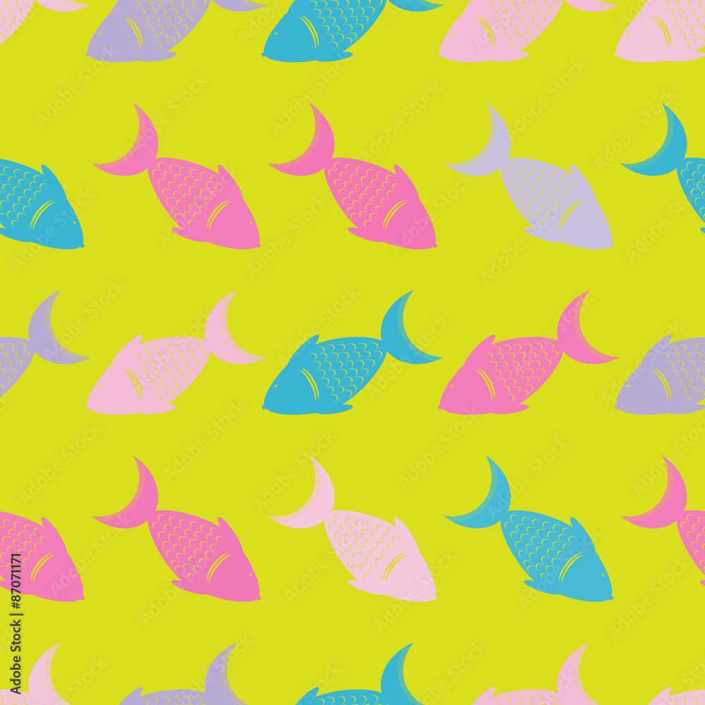 seamless background with fish