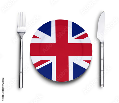 Teller mit Britischer Flagge