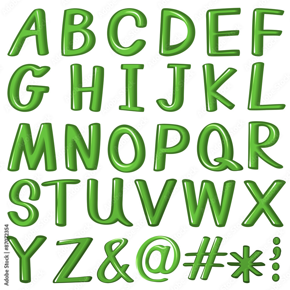 Green alphabet Green alphabet