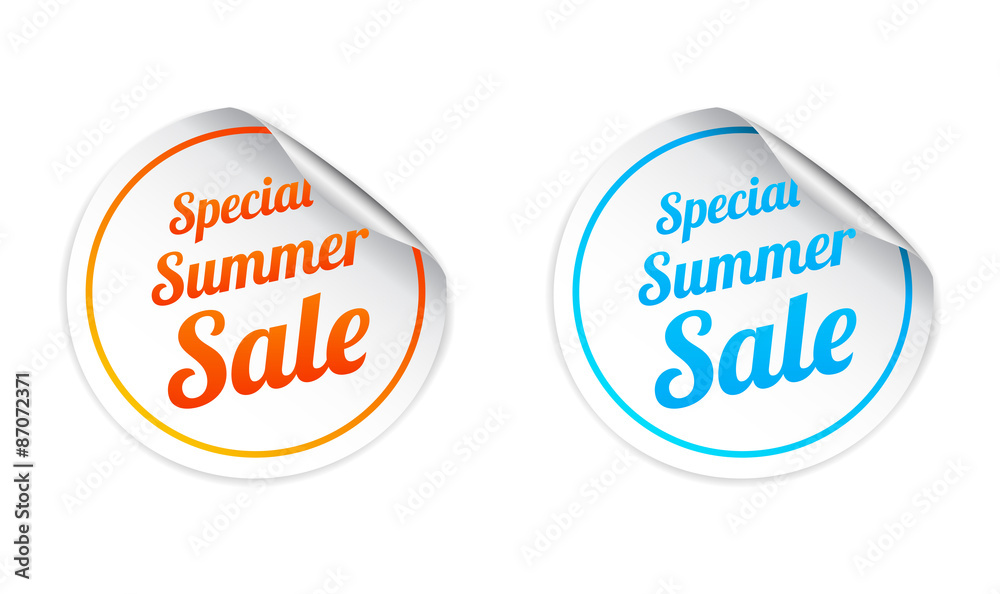 Special Summer Sale Stickers