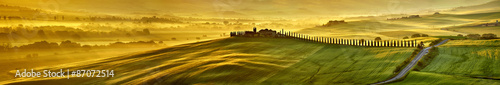 HI res mega pixel Tuscany hills panorama