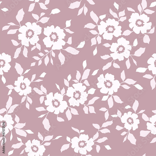 Seamless pink floral background