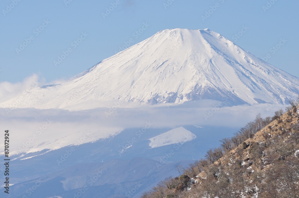 冬の丹沢より富士山
