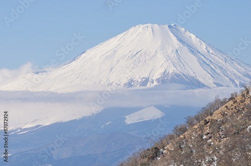 冬の丹沢より富士山 