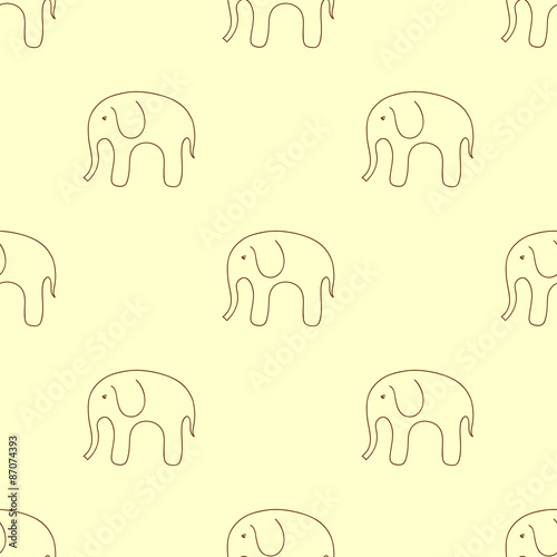 Seamless pattern. Texture with elephants.
