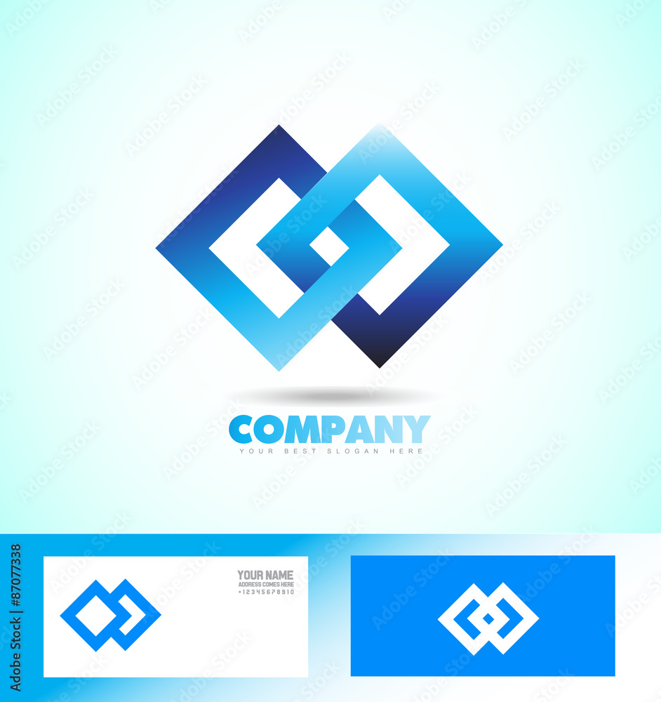 Obraz premium Loop seamless square rhombus logo