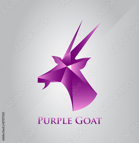  Purple Goat logo, vector illustration
