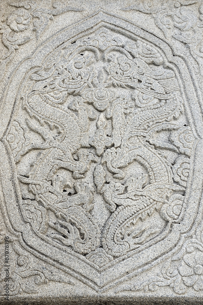 Two Dragons on Stone