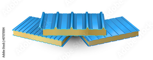 Sandwich panels in vector for roof & walls