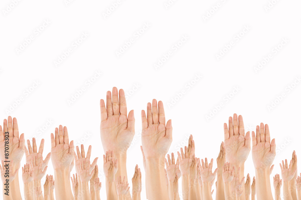 Diverse Raised Hands Diverse Raised Hands