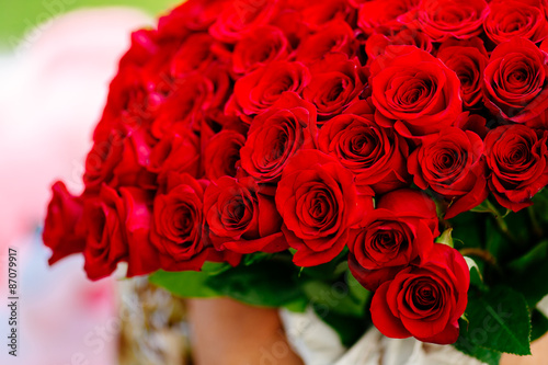 Close-up of a bouquet  roses