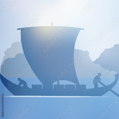 Egyptian sailboat.