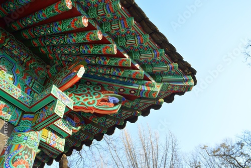 a bottom design of korean traditional roof