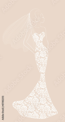 bride with veil 