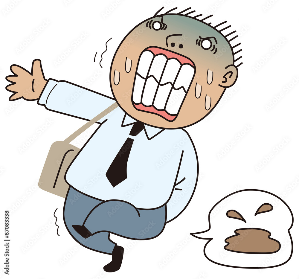 便意を我慢する男性stock Vector Adobe Stock