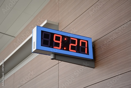 Digital Clock on a wall
