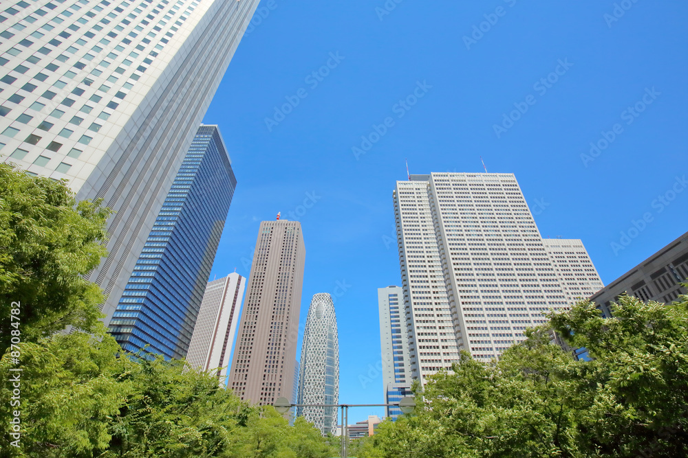 高層ビル・青空