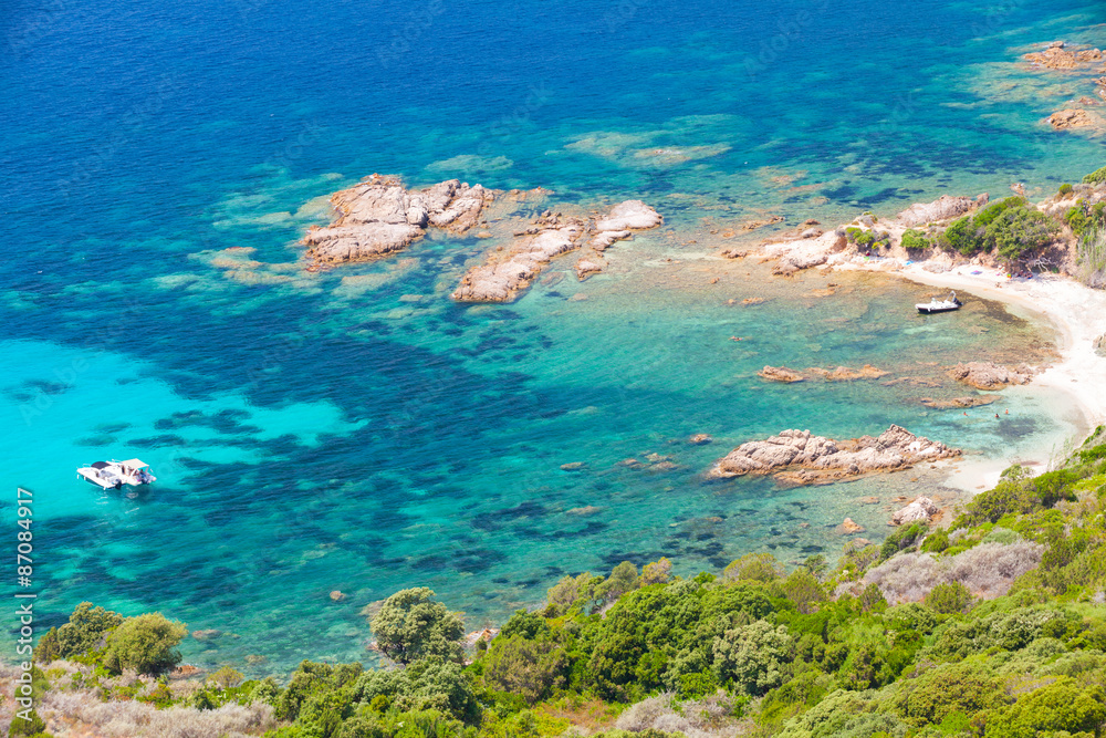 Corsica island, Cupabia gulf. Coastal landscape