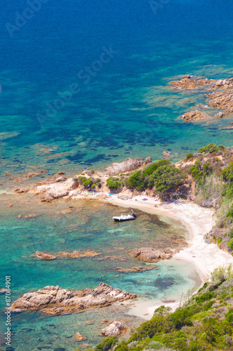 Corsica, Cupabia gulf. Vertical coastal landscape © evannovostro