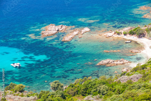 Corsica island  Cupabia gulf. Coastal landscape