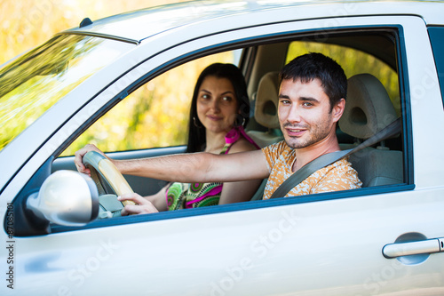 Happy couple in the car © davit85