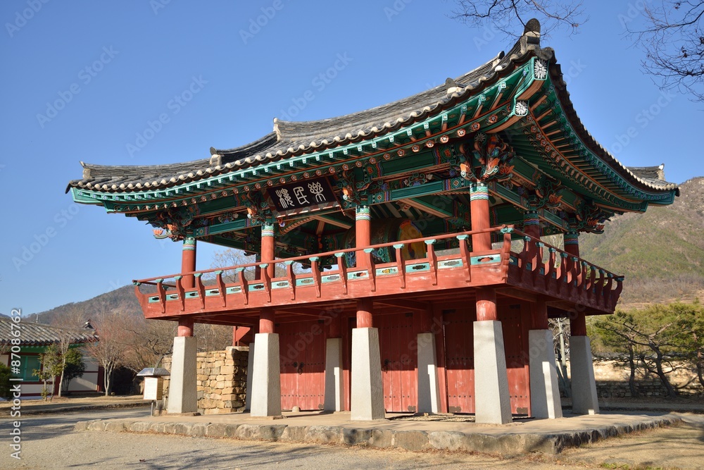 Korean Traditional Architecture called NakAnRu in NakAn Old town Korean Traditional Architecture called NakAnRu in NakAn Old town