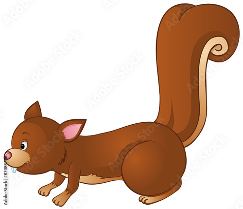 Eichhörnchen auf Nahrungssuche