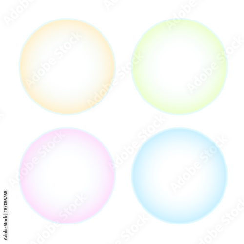 four color bubble set vector