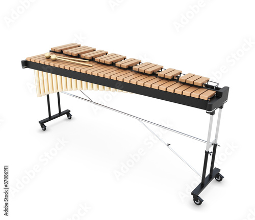 3D illustration of xylophone