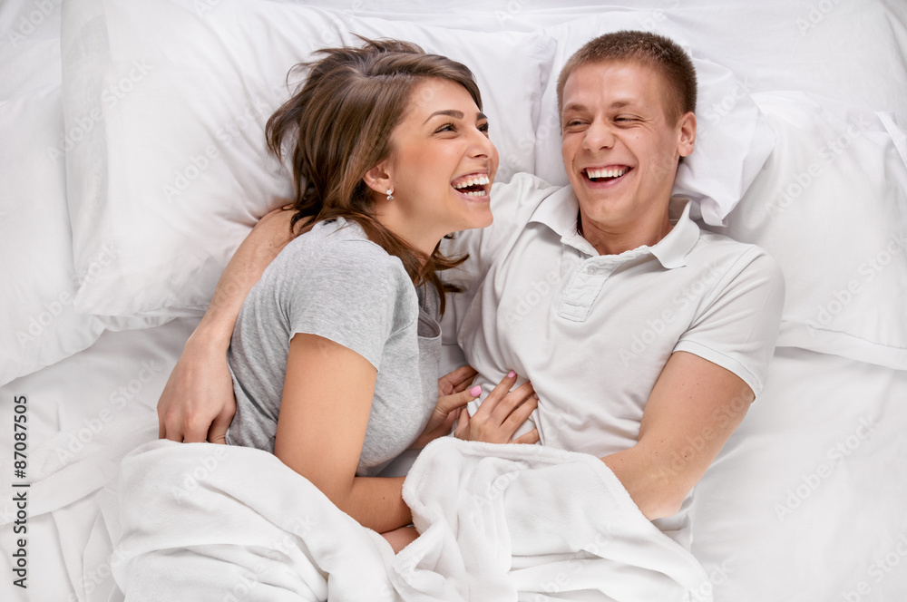 Couple lying in bed Couple lying in bed