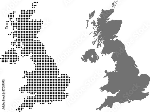 Fototapete map of united kingdom