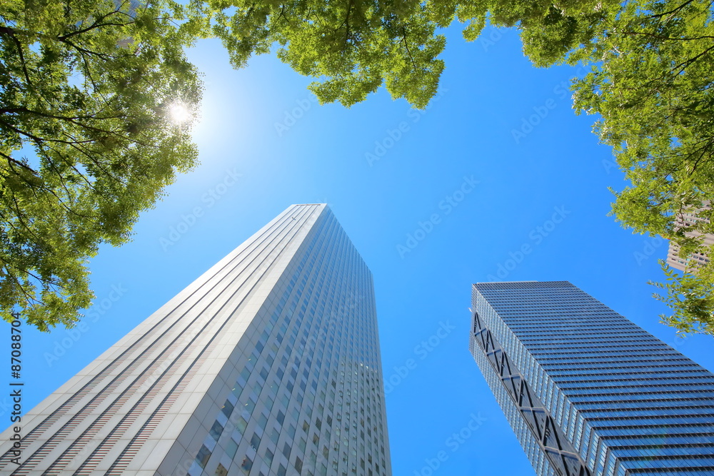 高層ビル・青空