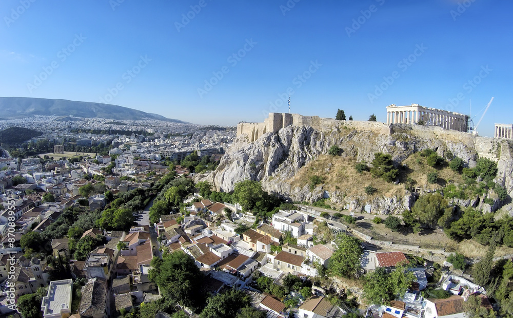 Obraz premium Aerial view of Acropolis in Athens